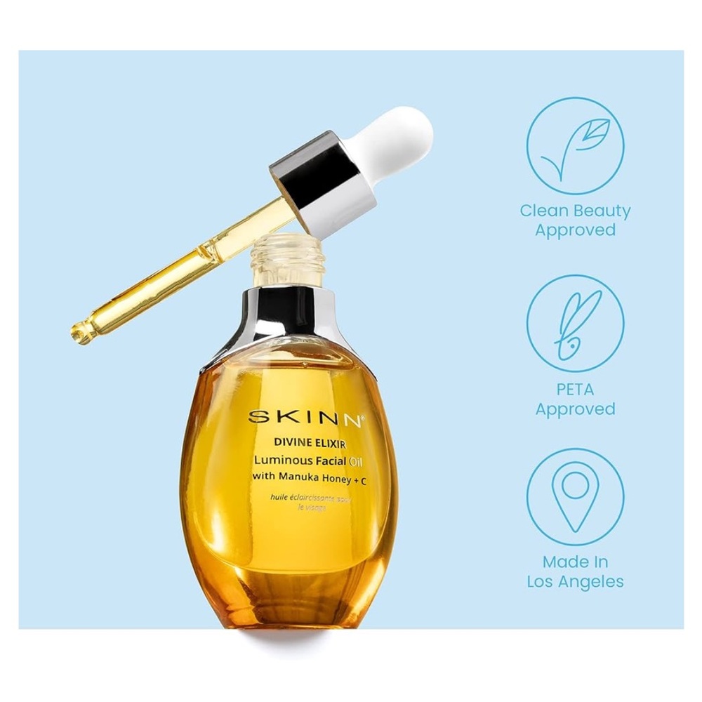 SKINN Divine Elixir Luminous Facial Oil Manuka Honey vitamin C drops 3.5 oz NEW